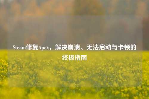 Steam修复Apex，解决崩溃、无法启动与卡顿的终极指南