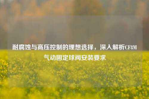 耐腐蚀与高压控制的理想选择，深入解析CF8M气动固定球阀安装要求