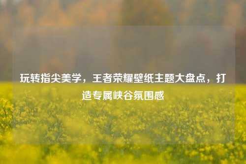 玩转指尖美学，王者荣耀壁纸主题大盘点，打造专属峡谷氛围感