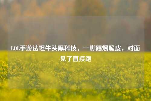 LOL手游法坦牛头黑科技，一脚踢爆脆皮，对面见了直接跑