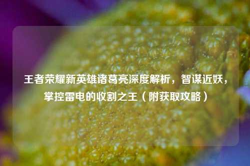 王者荣耀新英雄诸葛亮深度解析，智谋近妖，掌控雷电的收割之王（附获取攻略）