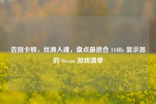 告别卡顿，丝滑入魂，盘点最适合 144Hz 显示器的 Steam 游戏清单
