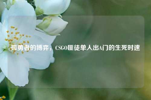 孤勇者的博弈，CSGO匪徒单人出A门的生死时速