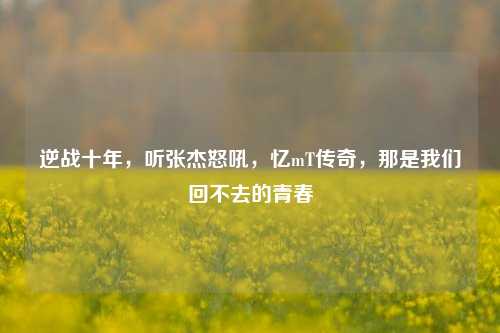 逆战十年，听张杰怒吼，忆mT传奇，那是我们回不去的青春
