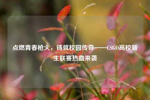 点燃青春枪火，铸就校园传奇——CSGO高校新生联赛热血来袭