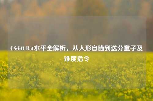 CS:GO Bot水平全解析，从人形自瞄到送分童子及难度指令