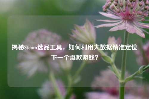 揭秘Steam选品工具，如何利用大数据精准定位下一个爆款游戏？