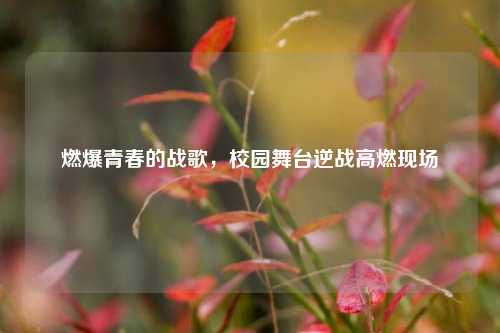 燃爆青春的战歌,校园舞台逆战高燃现场