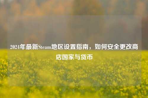 2024年最新Steam地区设置指南,如何安全更改商店国家与货币
