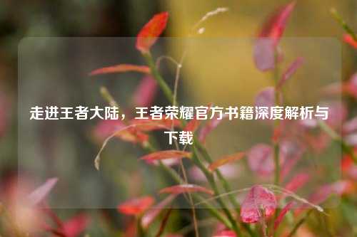 走进王者大陆,王者荣耀官方书籍深度解析与下载