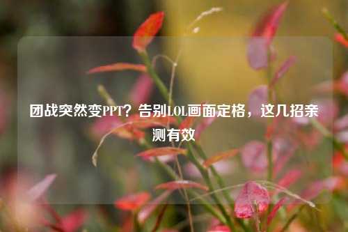 团战突然变PPT?告别LOL画面定格,这几招亲测有效