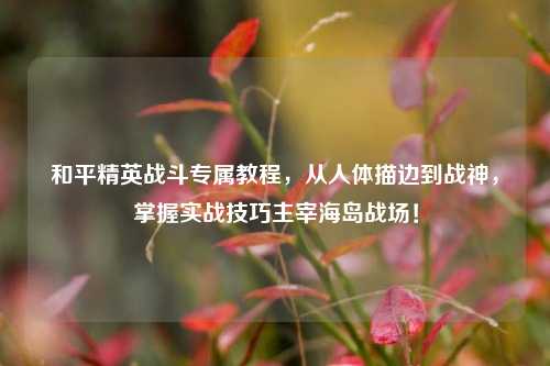 和平精英战斗专属教程，从人体描边到战神，掌握实战技巧主宰海岛战场！