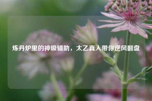 炼丹炉里的神级辅助，太乙真人带你逆风翻盘