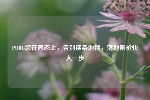 PUBG装在固态上,告别读条地狱,落地刚枪快人一步