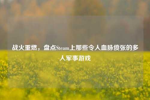 战火重燃，盘点Steam上那些令人血脉偾张的多人军事游戏