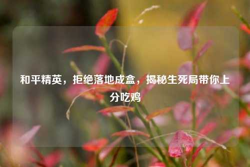 和平精英，拒绝落地成盒，揭秘生死局带你上分吃鸡