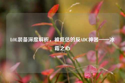LOL装备深度解析,被低估的反ADC神器——冰霜之心