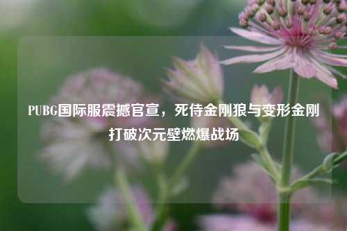 PUBG国际服震撼官宣,死侍金刚狼与变形金刚打破次元壁燃爆战场