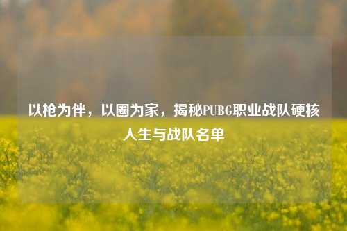 以枪为伴，以圈为家，揭秘PUBG职业战队硬核人生与战队名单