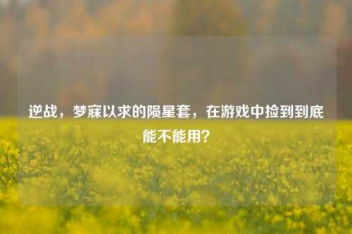 逆战，梦寐以求的陨星套，在游戏中捡到到底能不能用？