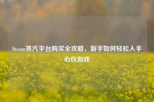 Steam蒸汽平台购买全攻略，新手如何轻松入手心仪游戏