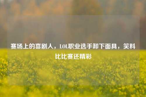 赛场上的喜剧人,LOL职业选手卸下面具,笑料比比赛还精彩