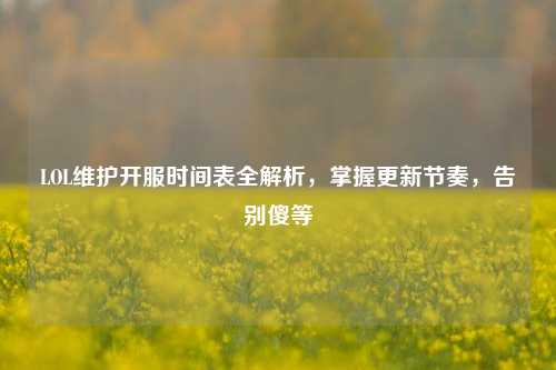 LOL维护开服时间表全解析，掌握更新节奏，告别傻等