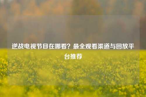 逆战电视节目在哪看？最全观看渠道与回放平台推荐