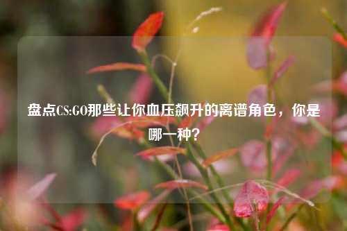 盘点CS:GO那些让你血压飙升的离谱角色，你是哪一种？