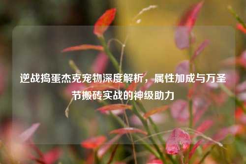 逆战捣蛋杰克宠物深度解析,属性加成与万圣节搬砖实战的神级助力