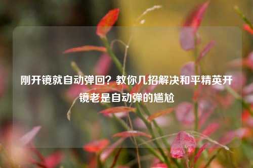 刚开镜就自动弹回？教你几招解决和平精英开镜老是自动弹的尴尬