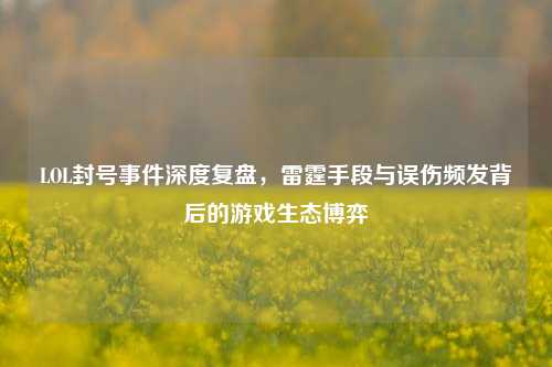 LOL封号事件深度复盘，雷霆手段与误伤频发背后的游戏生态博弈