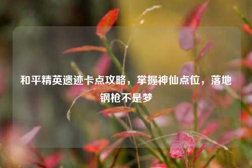 和平精英遗迹卡点攻略，掌握神仙点位，落地钢枪不是梦