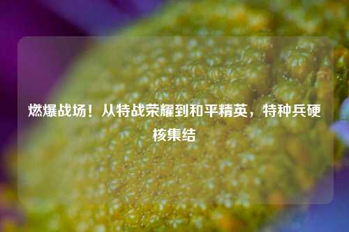 燃爆战场！从特战荣耀到和平精英，特种兵硬核集结