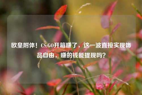 欧皇附体！CS:GO开箱赚了，这一波直接实现饰品自由，赚的钱能提现吗？