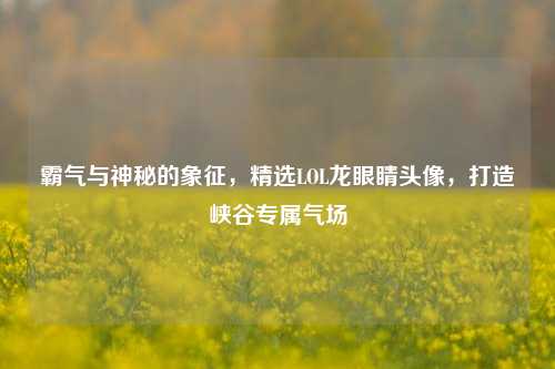 霸气与神秘的象征，精选LOL龙眼睛头像，打造峡谷专属气场
