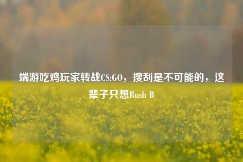端游吃鸡玩家转战CS:GO，搜刮是不可能的，这辈子只想Rush B