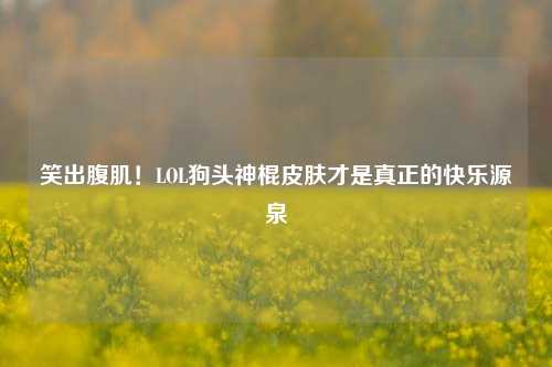 笑出腹肌！LOL狗头神棍皮肤才是真正的快乐源泉