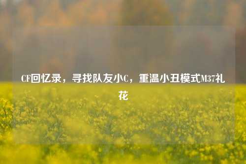 CF回忆录，寻找队友小C，重温小丑模式M37礼花