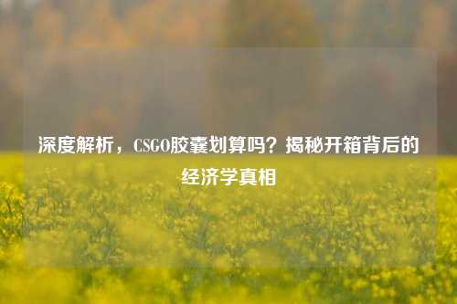 深度解析，CSGO胶囊划算吗？揭秘开箱背后的经济学真相