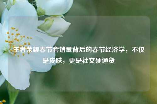 王者荣耀春节套销量背后的春节经济学,不仅是皮肤,更是社交硬通货