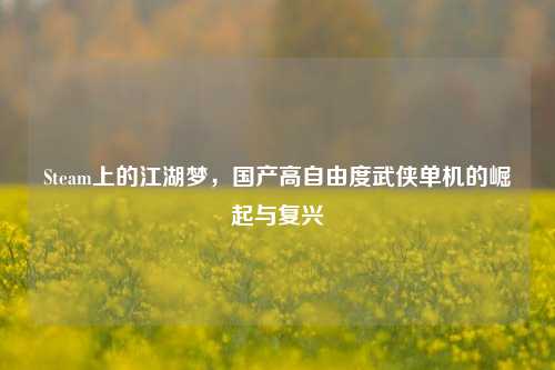 Steam上的江湖梦，国产高自由度武侠单机的崛起与复兴