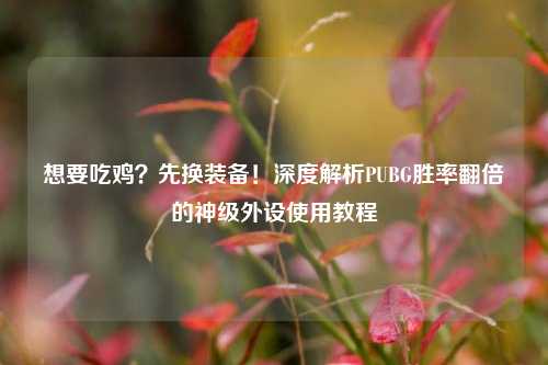 想要吃鸡？先换装备！深度解析PUBG胜率翻倍的神级外设使用教程