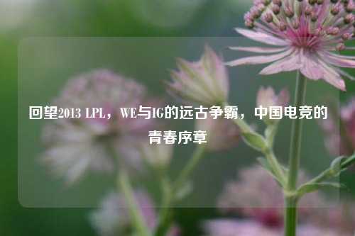 回望2013 LPL，WE与IG的远古争霸，中国电竞的青春序章