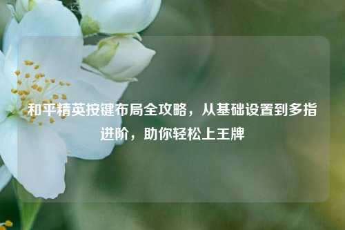 和平精英按键布局全攻略,从基础设置到多指进阶,助你轻松上王牌