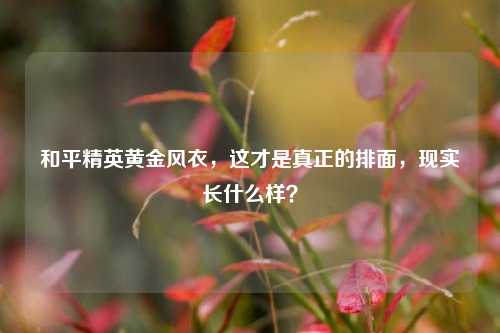 和平精英黄金风衣,这才是真正的排面,现实长什么样?