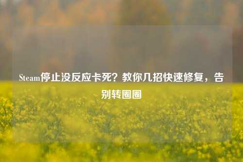 Steam停止没反应卡死?教你几招快速修复,告别转圈圈