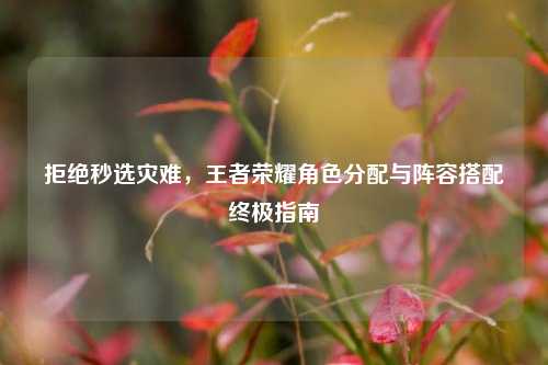 拒绝秒选灾难，王者荣耀角色分配与阵容搭配终极指南