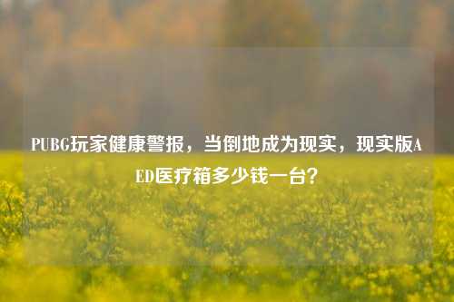 PUBG玩家健康警报,当倒地成为现实,现实版AED医疗箱多少钱一台?