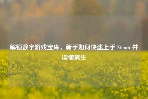解锁数字游戏宝库,新手如何快速上手 Steam 并读懂男生